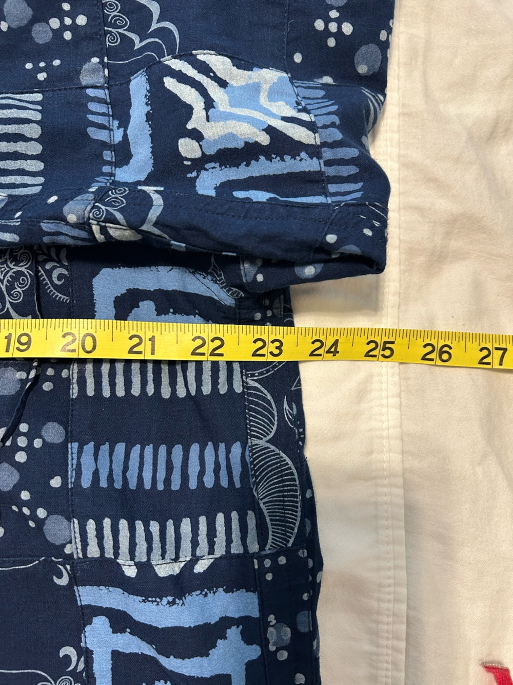 J. Crew Indigo-Dyed Madras Patchwork Blue Long-Sleeve Shirt - Picture 8 of 10